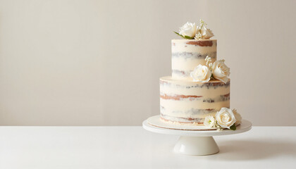 Elegant wedding cake samples on tiered stand, minimalist design, Wedding Fair Visits
