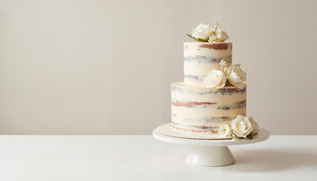 Elegant wedding cake samples on tiered stand, minimalist design, Wedding Fair Visits