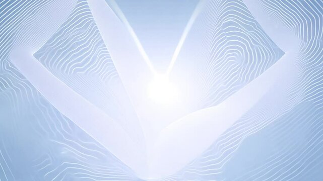 Static video, seamless vector pattern, abstract line art in white color, with subtle glowing rim, rim light