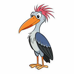 illustration of a marabou stork