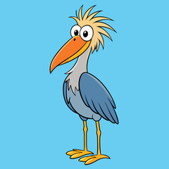 illustration of a marabou stork
