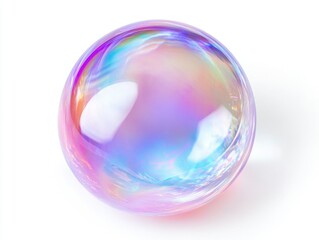 Obraz premium Whimsical Dreams: A Collection of Transparent Bubbles with Holographic Patterns