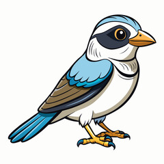 northern shrike bird on a branch