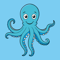 octopus cartoon vector