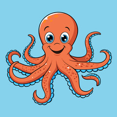 octopus cartoon vector