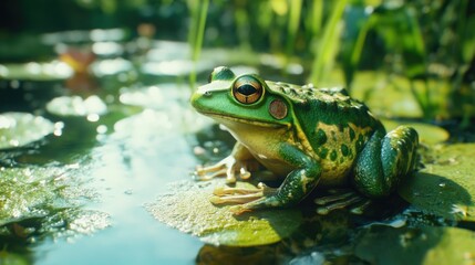 Fototapeta premium Frogs in a Pond