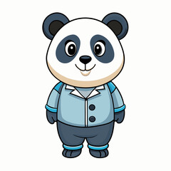 panda bear cartoon vector