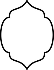 islamic decorative shape black out line, suitable for ramadan eid mubarak
