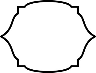 islamic decorative shape black out line, suitable for ramadan eid mubarak