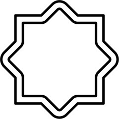 islamic decorative shape black out line, suitable for ramadan eid mubarak