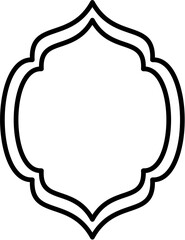 islamic decorative shape black out line, suitable for ramadan eid mubarak