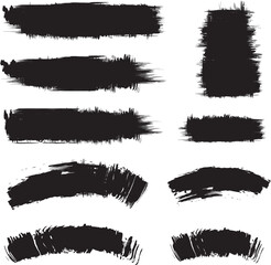 black brush strock set 