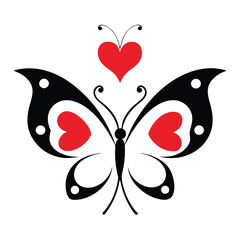 butterflies with hearts on their wings