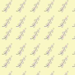 Elegant Abstract Floral Pattern Design Illustration.