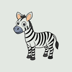 cartoon zebra vector illustration