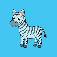 cartoon zebra vector illustration