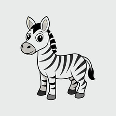 cartoon zebra vector illustration