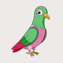 vector illustration of a pigeon