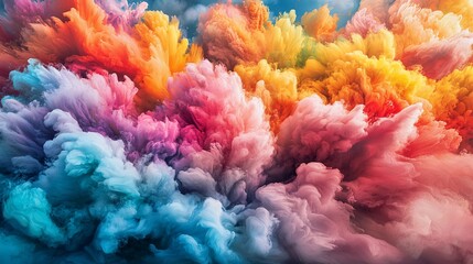 Fototapeta premium Vibrant rainbow color explosion, abstract art.