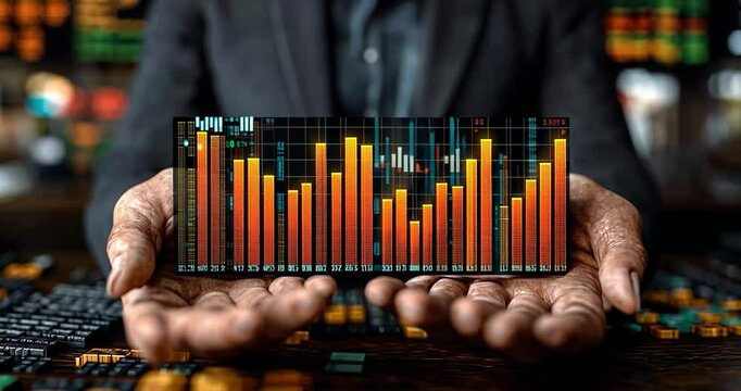 Trader Holding Stock Market Chart