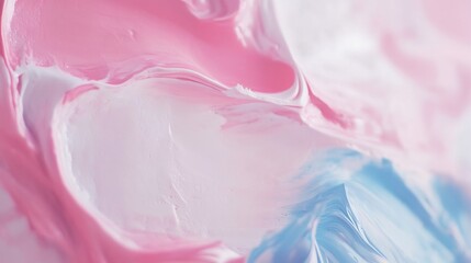 Fototapeta premium Swirling pastel paint texture soft light. AI Generated