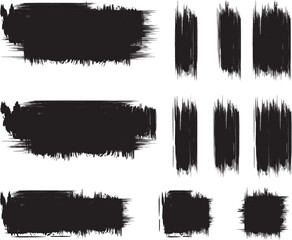 black brush strock set 