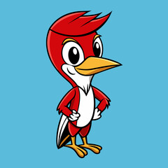 cartoon bird with a big smile