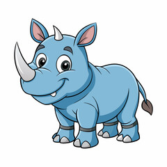 rhinoceroses cartoon vector