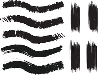 black brush strock set 