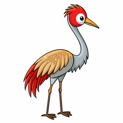 illustration of a sandhill crane