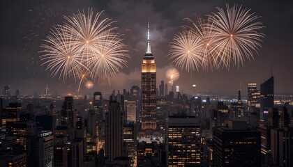 Fireworks Over the New York City