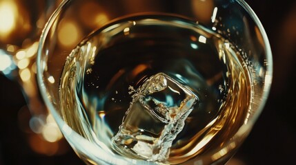 Whiskey Tears: An Intimate Drinking Moment in a Soft-Focused Glass with Warm Glow.