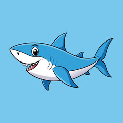 shark cartoon vector