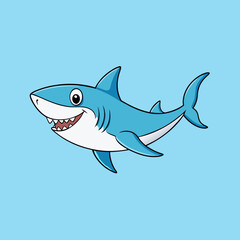shark cartoon vector