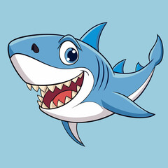 shark cartoon vector