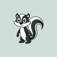 funny cartoon skunk