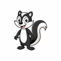 funny cartoon skunk