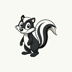 funny cartoon skunk