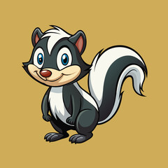 funny cartoon skunk