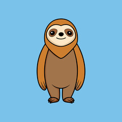 sloth cartoon vector