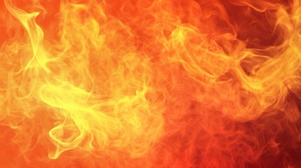 Stunning Abstract Fire and Smoke Patterns in Vibrant Orange Hues. A captivating display of dynamic fire and smoke, showcasing intricate textures and ethereal colors.