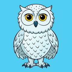 snowy owl on a branch