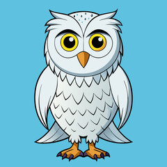 snowy owl on a branch