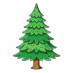 christmas tree vector illustration