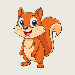 cartoon, animal, fox, vector, squirrel, illustration, mammal, cat, tail, wild, cute, fur, animals, fun, nature, drawing, orange, wildlife, character, art, funny, red, rodent, smile, dog , squirrel