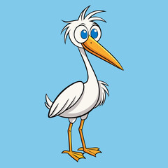 stork on the beach
