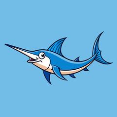 swordfish vector illustration
