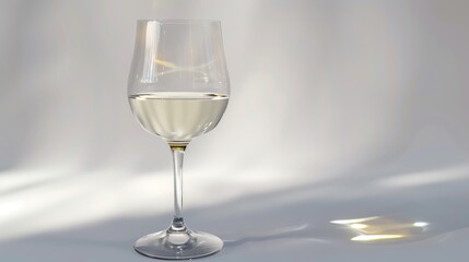 A clear glass filled with white liquid, illuminated by soft light against a smooth background.