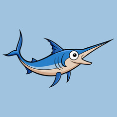swordfish vector illustration