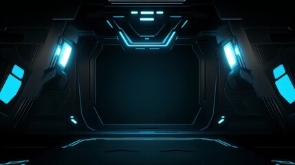 Awe-Inspiring Futuristic Corridor Design with Advanced Technological Details